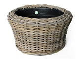Outdoor Rattan Wicker Basket Planter