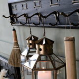 Antique Black Wall Rack with 5 Hooks