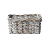 Antique White Wash Storage Basket (Large) (Square)