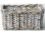 Antique White Wash Storage Basket
