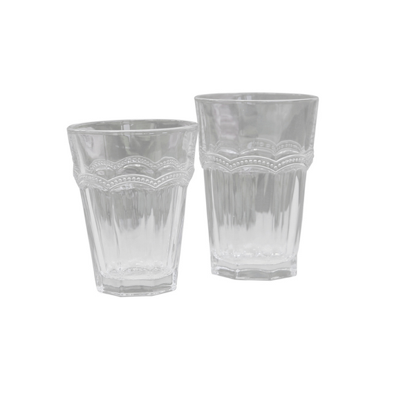 Antoinette Drinking Glass with Pearl Edge (Set of 4)