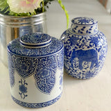 Blue and white design ceramic ginger jars