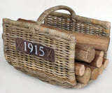Log Wicker Basket with Handle