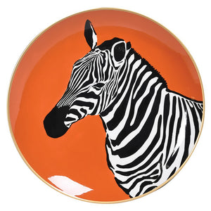 Lone Zebra Decorative Plate