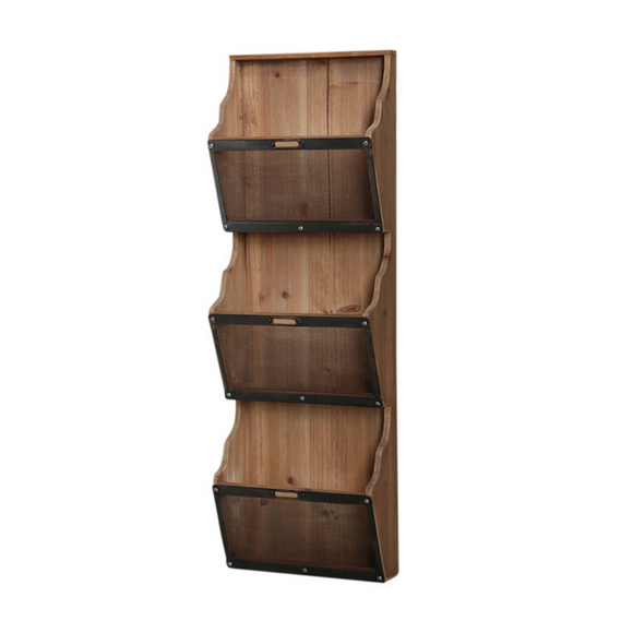 Wall Magazine Rack with Compartments