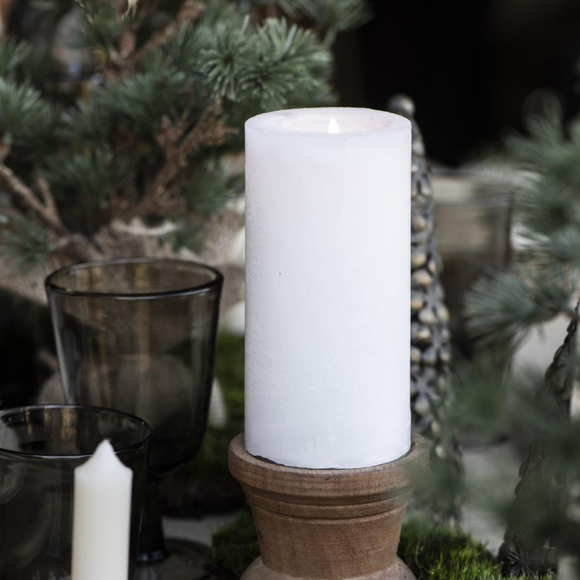 Rustic White Candles