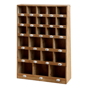 Wood Shelf With Porcelain Numbers
