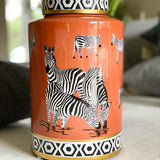 Zebra Lidded Jar