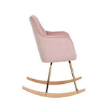velvet rocking chair gold legs /pink